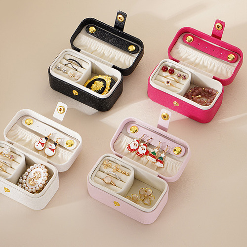 Alajero Organizador De Joyas, Joyero Mini De Viaje Cajas Rosa Chicle