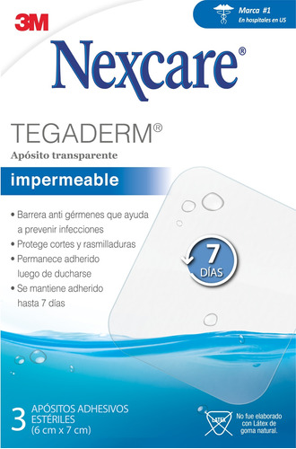 Nexcare Apósitos 3m Transparentes Tegaderm 6x7 Cm