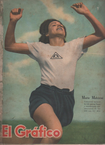 El Grafico Nº 1174 - Año 1942 - Atletismo - Maria Malvicini