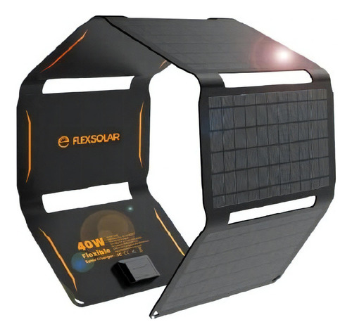 Kit Panel Solar Plegable Portatil 40w (carga Rapida De 18w)