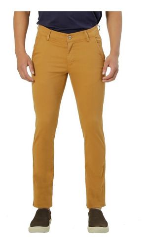 Imagem 1 de 8 de Calça Chino Alfaiataria Casual Caramelo