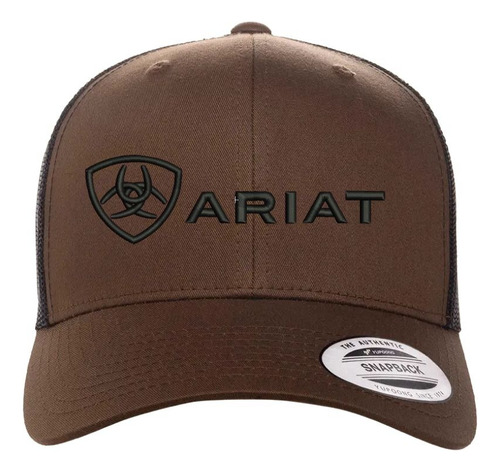 Gorras Ariat Vaqueras Hooey Trucker Bordadas Ranch Kimes 3d Cafe/negro Ajustable Lisa
