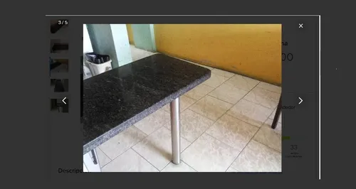 Mesa De Granito Negro (Usado)