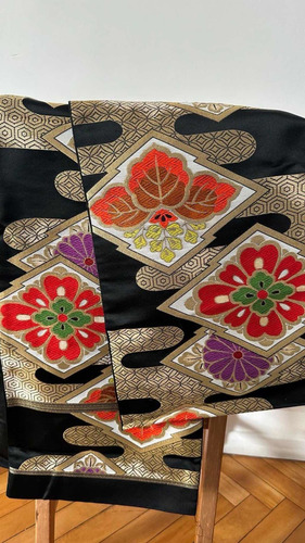 Fukuro Obi Japonés Original De Seda.