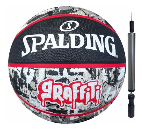 Bola Basquete Spalding Graffiti - Tam. 7 - 3 Cores - 650g