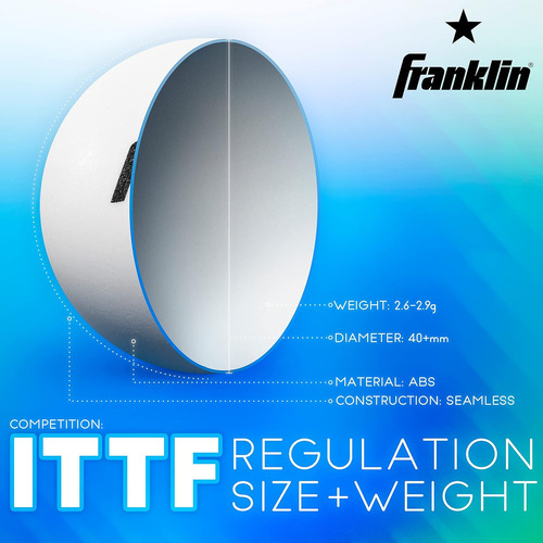 Franklin Sports Pelotas De Ping Pong - Tamaño Oficial + P...