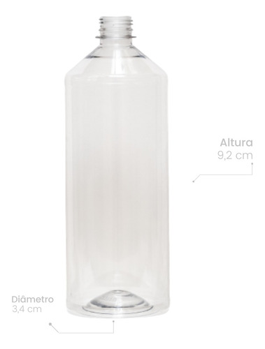 10 Frascos De 1l Vazio + Bico Aplicador Srcouto F1000b28