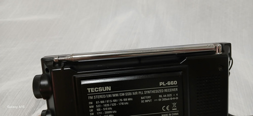 Radio Digital Tecsun Pl-660 Am Fm Sw Ssb Air Ñ Xhdata Sony Preto