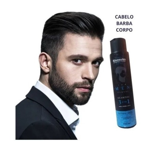 2 - Shampoo Masculino 3x1 - Cabelo - Barba - Corpo For Men