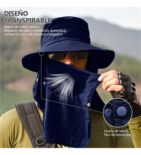 Sombrero Sol Unisex, Sombrero Tipo Cubo Con Protección Solar