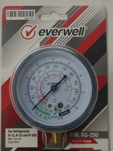 Reloj Para Manómetro De Refrigeración Everwell Rg-250