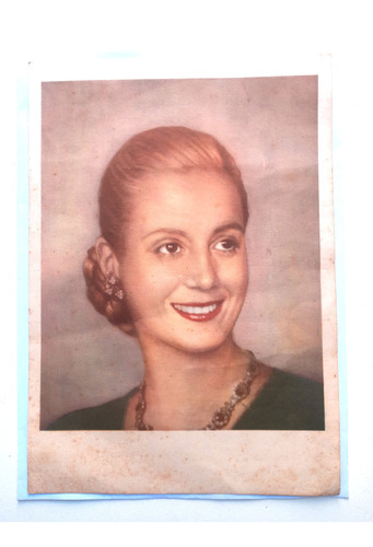Antigua Lámina Reproduccion Eva Duarte De Peron - 1950  