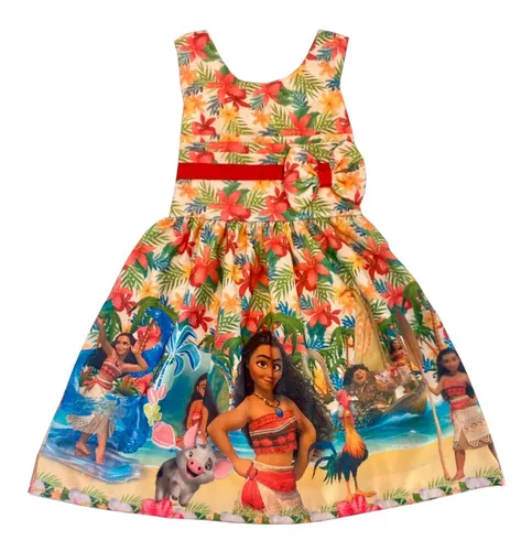 Vestido Moana Disney Riachuelo Tamanho 6