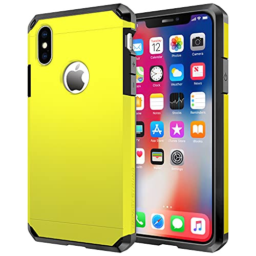 Funda Para iPhone X/xs 5.8 Pulgada 2018 Amarillo Doble Ca-02