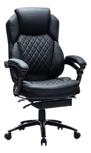 Silla Gerencial Daytona Negra Piel Cocodrilo