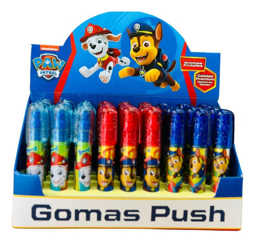 24gomas Push En Forma De Pluma Paw Patrol Diseños Diferentes