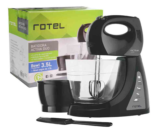 Batidora Activa Duo Plus X2 Bols (3.5 Y 1.5l) Rotel Color Negro Frecuencia 50Hz