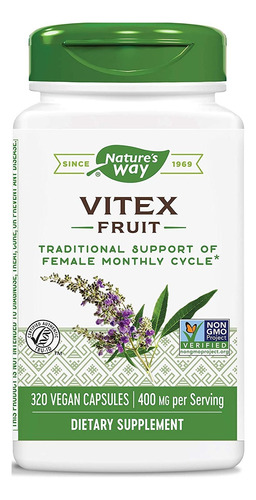 Vitex 400mg 320cápsulas-soporte Hormonal, Menopausia Imp.usa