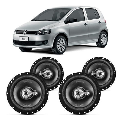 Alto Falante Vw Fox 2010 A 2014 Bravox 240w Rms 4 Portas