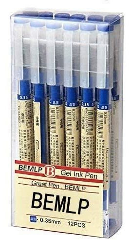 Boligrafo Lapicera De Gel Bemlp | 12-pack | 0.35 Mm | Azul