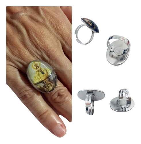 2 Anillos Autoajustable De Virgen De Zapopan Jalisco