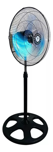 Ventilador De Piso Pedestal Con 3 Velocidades 45.72 Cm 60 Negro Azul Metal 3