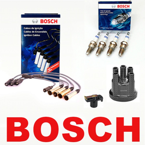 Kit Cabos E Velas Tampa Rotor Bosch Santana 1.8 2.0 Gasolina