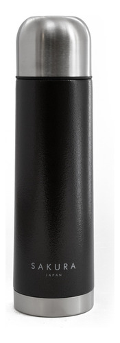 Termo Sakura Bullet Edition 0,5 Litros Acero Inoxidable Color Negro