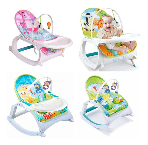 Silla Mecedora De Bebe Y Vibradora Con Mesa De Comer