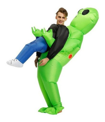 Traje Disfraz Inflable Alien Mujer Hombre Halloween Navideño