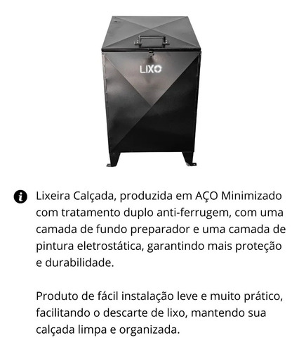Lixeira Externa Reforçada Com Tampa Padrão Condomínio