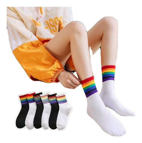 3pack Calcetas Pride Rainbow Arcoiris Lgbt Unisex Socks