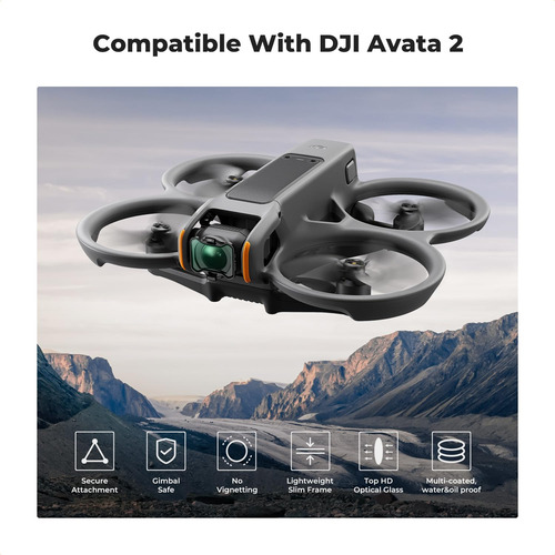 Kit De Filtro K&f Concept Avata 2 Drone Uv Pl Nd (pacote Com