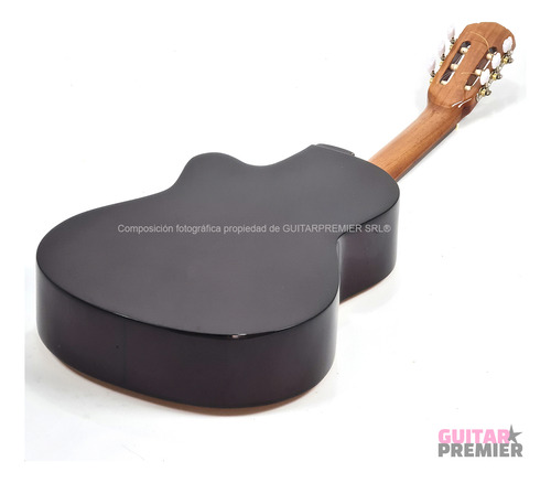 Guitarra Electrocriolla Con Corte Negro Tensor Manual Pua Gp