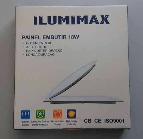 Luminária Led 18w Embutir Quadrado 22x22 Forro De Gesso Pvc