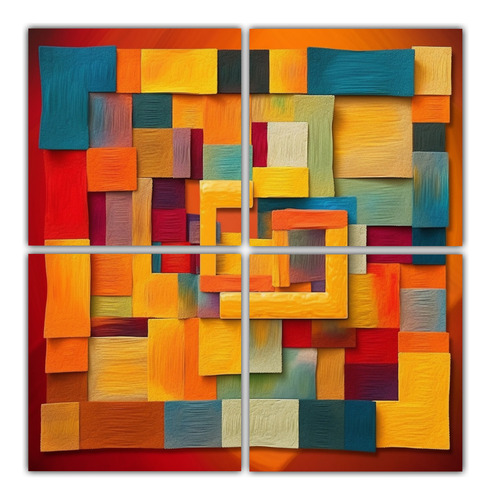 80x80cm Cuadros Modernos Baño Squares Filled With Bright Su