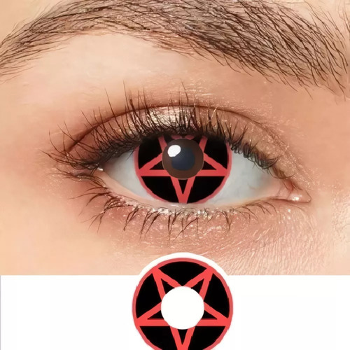 Par Lentes Halloween Ojos Sin Borde Disfraz Cosplay Diseños