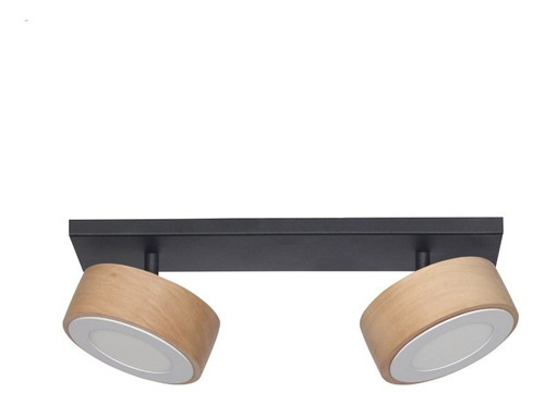 Aplique Techo Pared Living Benny 2 Luces Madera Led Vg