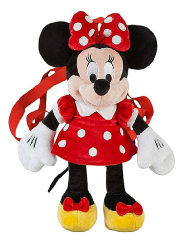 Morral Bolso Minnie Mouse Mochila Peluche 3d Disney Original