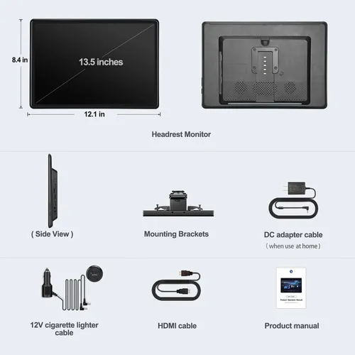 Pantalla De 13.5 Pulgadas Para Reposacabezas Android 11