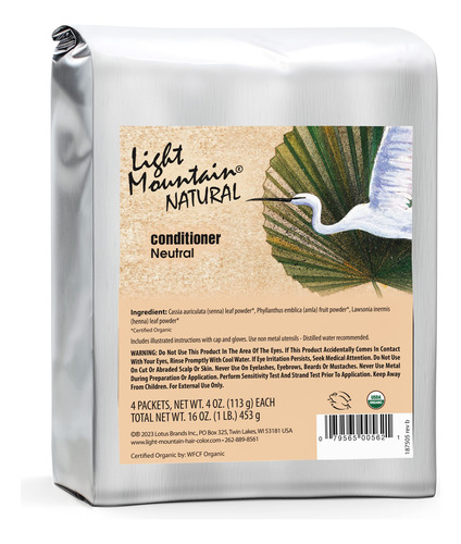 Light Mountain Natural Bulk Hair Color And Conditioner, Ligh