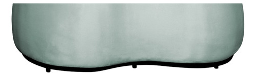 Puff Decorativo Beatriz Orgânico Veludo Acqua