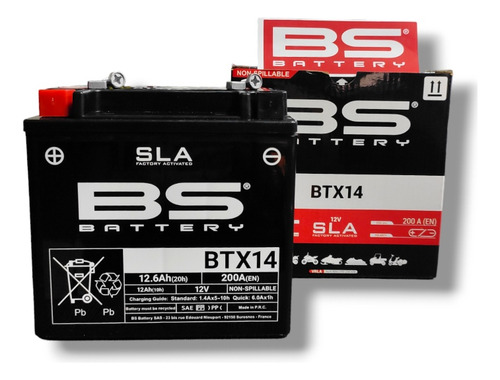 Bateria Bs Btx14 Selladas Y Recargables  Klr650/vstrom1000