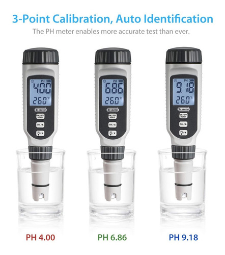 Medidor Tester De Ph Digital Con Bolsa De Calibracion