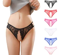 Comprar 6pc Tanga Abertura Calzones De Encaje Ligeros Sensuales Sexy