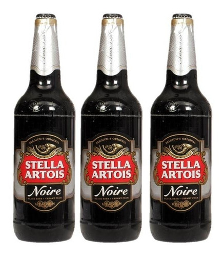 Cerveza Stella Artois Noire 970 Ml X3