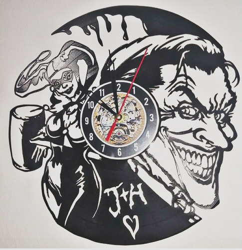 Reloj De Pared En Vinilo Lp Guasón Batman