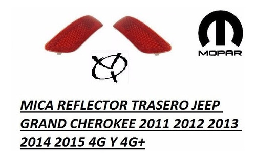 Reflector Trasero Jeep Grand Cherokee 2011 2012 2013 2014