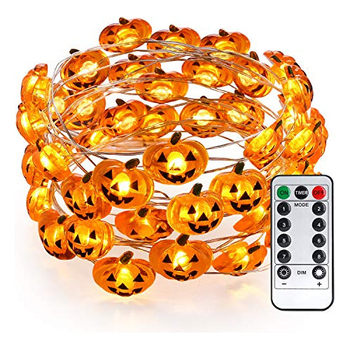 Guirnalda De Luces De Calabaza Halloween, 40 Luces Led ...