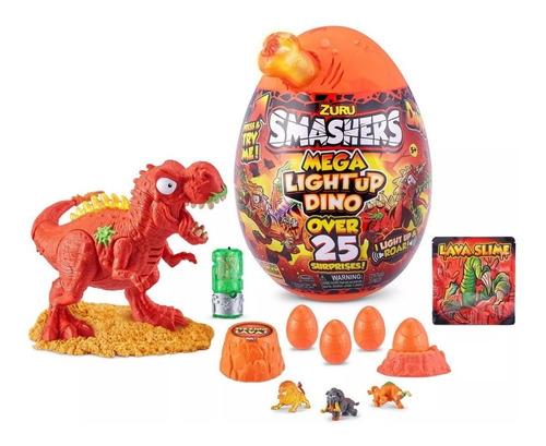 Smashers Dino Mega Lightup Dinosaurio Huevo Sorpres Luz Zuru